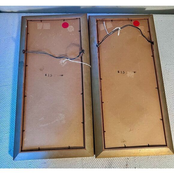 Set of 2 Vintage MCM Roberto Framed Butterfly Flower Botanical Prints Litho - Picture 14 of 15